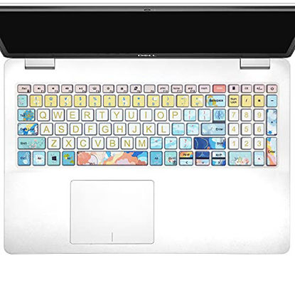 Picture of SANFULIN Keyboard Cover for 2021 2020 2019 Dell Inspiron 15 5501 5502 5505 5508 5584 5590 5593 5598 15.6" & Inspiron 15 7000 7590 7591 7501 7506 7706 7790, Vostro 7590 5590 7500, Litter Flowers