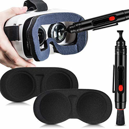 Picture of 3 Pieces Lens Cleaning Pen and Lens Cover Compatible with Oculus Quest 2/ Quest, Optical Lens Dust and Fingerprint Cleaning for Camera, Drone, Optical Lenses