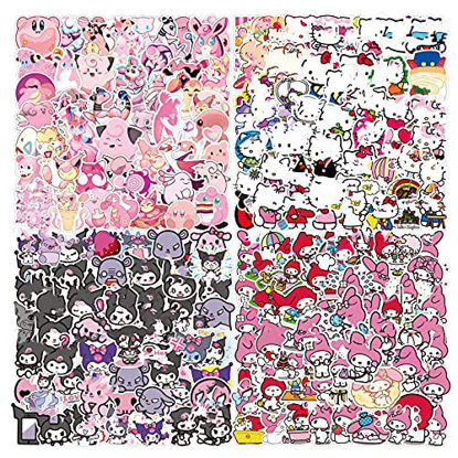 Picture of Kawaii Stickers Mixed Pack[200pack]Vinyl Waterproof Stickers for Laptop for Skateboard,Hydro Flask,Water Bottle,Computer,Guitar,Luggage, Bike Bumper,Cute Kids Anime for Stickers (Kawaii Stickers)
