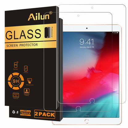 Picture of Ailun 2Pack Screen Protector for iPad Pro 10.5 2017 iPad Air 3 2019 10.5 Inch Tempered Glass 9H Hardness Apple Pencil Compatible Ultra Clear Anti Scratch Case Friendly