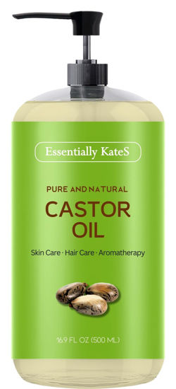 Picture of Essentially KateS Castor Oil 16.9 Fl Oz - 100% Pure and Natural and Cold Pressed