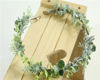 Picture of HJYHYN Flower Crown Boho Flower Wreath Artificial Floral Crown Bridal Headpiece Greenery Crown for Wedding Ceremony Party Festival (Green)