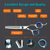 Picture of COOLALA Stainless Steel Hair Cutting Scissors Thinning Shears 6.5 Inch Professional Salon Barber Haircut Scissors Family Use for Man Woman Adults Kids
