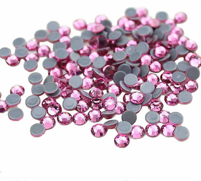 Picture of Jollin Hot Fix Crystal Flatback Rhinestones Glass Diamantes Gems 2.0mm(6ss 2880pcs, Rose)