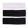 Picture of MapofBeauty 3 Pack Yoga Headbands Stretchy Cotton Head Band Hairwarp Sports Running Exercise Gym (Black/White)