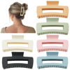 Picture of Sisiaipu 4 Inch Big Hair Claw Clips 6 Pcs Large Claw Clips for Thick Hair Square Hair Clips for Women Rectangle Hair Clips Nonslip Acrylic Banana Jaw Clips Hair Accessories for Girls -Light
