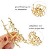 Picture of Mehayi 3 PCS Large Gold Metal Hair Claw Clips for Women Girls, Cute Alloy Big Hair Clamps Strong Hold for Thick Thin Hair, Fashion Hair Accessories Headwear Styling Tools for Party Wedding