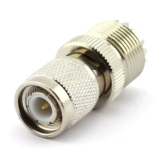 Picture of DGZZI 2-Pack TNC Male to UHF Female RF Coaxial Adapter TNC to UHF Coax Jack Connector
