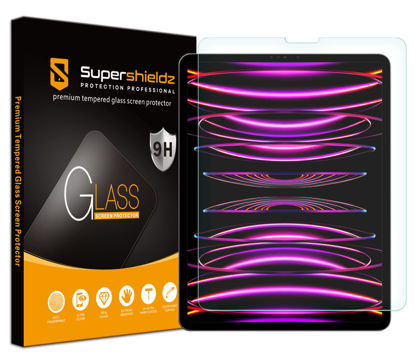 Picture of Supershieldz Designed for New iPad Pro 12.9 inch (2018-2022, M2) - 6th/5th/4th/3rd Generation) Tempered Glass Screen Protector, 0.33mm, Anti Scratch, Bubble Free