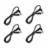 Picture of AlloverPower 4-Pack DC Male to Male Cable 5.5mm X 2.1mm Connector Plug Patch Wire Adapter Extension Cord for Strip Light, DVR CCTV Surveillance Security Camera, Audio Recording, Car, Monitor 2Ft