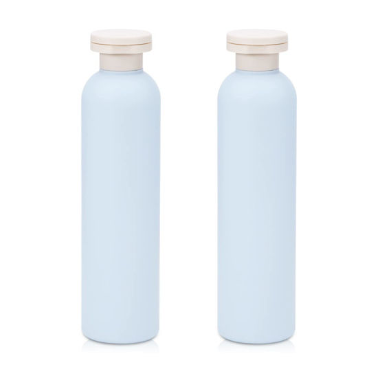 Picture of UMETASS 8.8 oz Travel Shampoo Bottles, Refillable Flip Cap Squeeze Bottles for Toiletries, Large Leakage-proof Travel Shampoo and Conditioner Bottles (Blue)