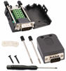 Picture of AAOTOKK DB9 Screw Terminal Block Adapter D-SUB 9-pin RS232 Male to 9+1 Pin/Way Female Serial Terminal Breakout Board Connector Signal Module with case (2Pcak/Male)