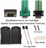 Picture of AAOTOKK DB9 Screw Terminal Block Adapter D-SUB 9-pin RS232 Male to 9+1 Pin/Way Female Serial Terminal Breakout Board Connector Signal Module with case (2Pcak/Male)