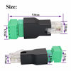 Picture of AAOTOKK RJ11 Screw Terminal RJ11 4P 4C Male to 4Pin Female Bolt Screw Type terminals Plug for Telephone,CCTV wiring Coupler (2 Pack)