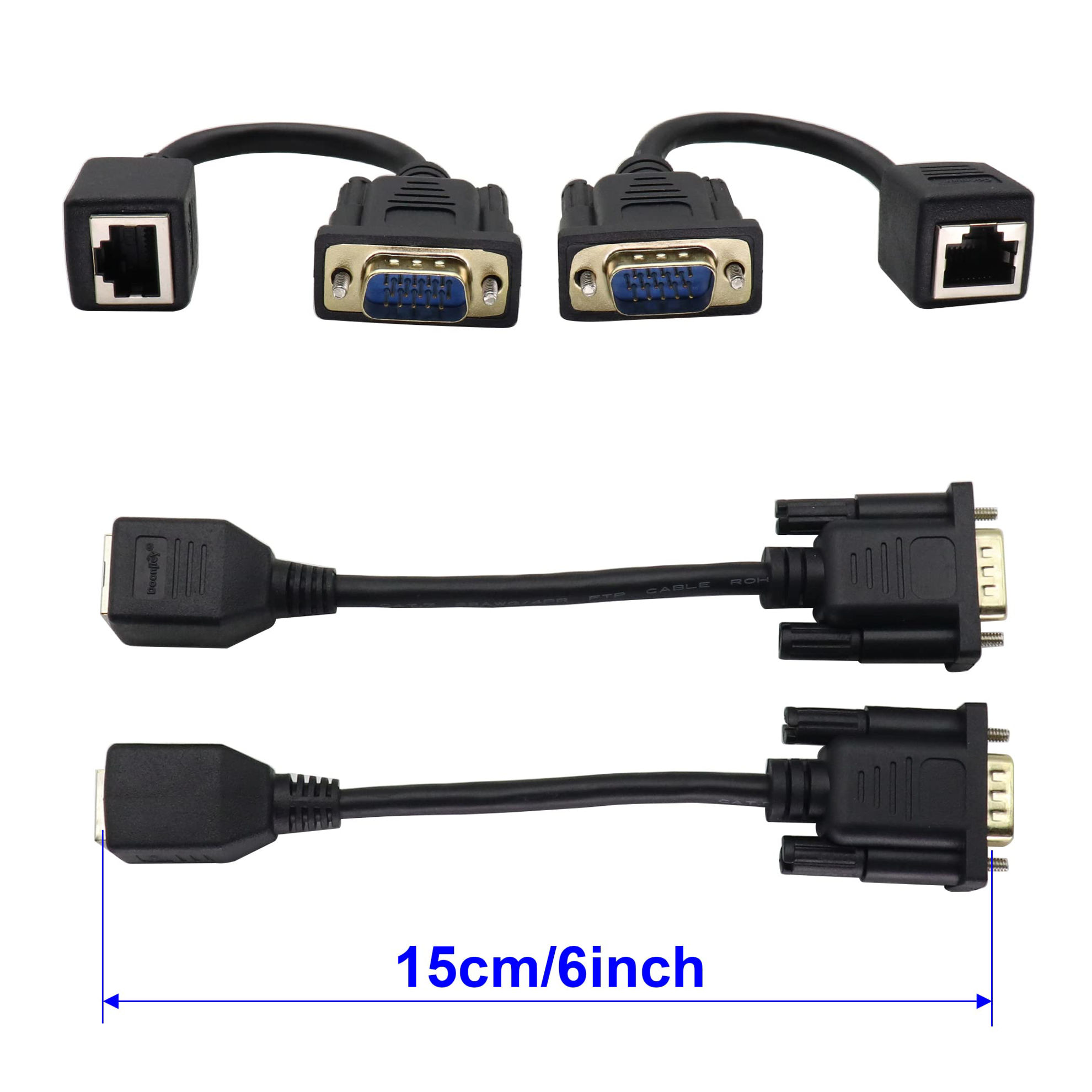 GetUSCart- ZUYOOK VGA Extender Network Adapter VGA to RJ45 Cable,VGA 15 ...