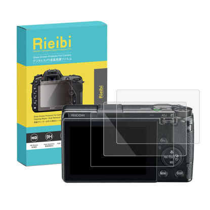 Picture of (3 Packs) Rieibi Screen Protector for Ricoh GR IIIx GR3X GR III Digital Camera, Tempered Glass Film for Ricoh GR III X GRIII GR3 Anti-fingerprint Anti-scratch