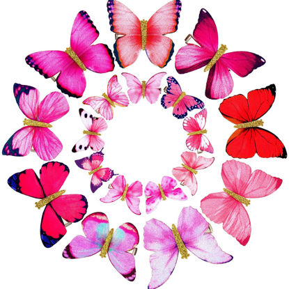 Picture of Boao 18 Pieces Glitter Butterfly Hair Clips for Teens Women Hair Accessories (Vintage Style)