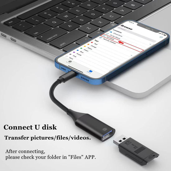 GetUSCart- IVSHOWCO USB Camera Adapter for iPhone, iPad to USB OTG ...