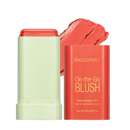 Picture of Multi-Use Makeup Blush Stick,Beauty Solid Moisturizer Stick,Waterproof Natural Nude Makeup,Tinted Solid Moisturizer Stick for Eyes Lips Cheek(3#Coral Orange)