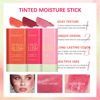 Picture of Multi-Use Makeup Blush Stick,Beauty Solid Moisturizer Stick,Waterproof Natural Nude Makeup,Tinted Solid Moisturizer Stick for Eyes Lips Cheek(3#Coral Orange)