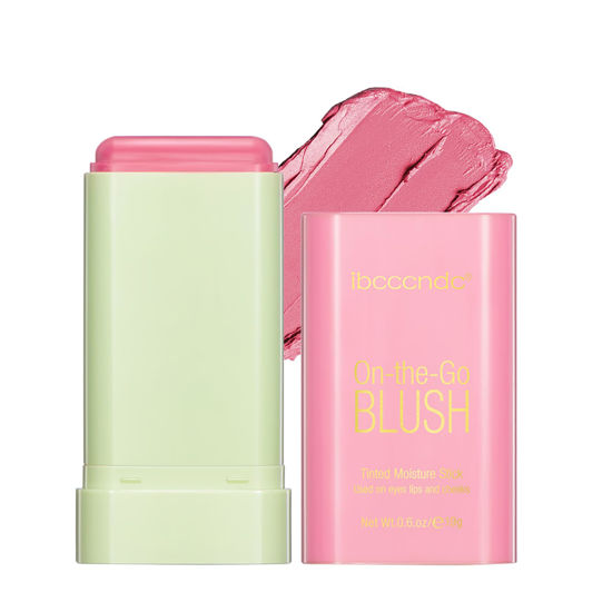 Picture of Multi-Use Makeup Blush Stick,Beauty Solid Moisturizer Stick,Waterproof Natural Nude Makeup,Tinted Solid Moisturizer Stick for Eyes Lips Cheek(Shy Pink)