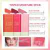 Picture of Multi-Use Makeup Blush Stick,Beauty Solid Moisturizer Stick,Waterproof Natural Nude Makeup,Tinted Solid Moisturizer Stick for Eyes Lips Cheek(Shy Pink)