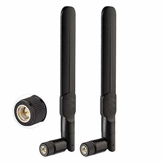 Picture of Bingfu 4G LTE 8dBi SMA Male Antenna (2-Pack) Compatible with 4G LTE Wireless CPE Router Hotspot Cellular Gateway Trail Camera Game Camera Outdoor Security Camera