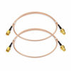 Picture of Bingfu WiFi Antenna Extension Cable (2-Pack) RP-SMA Male to RP-SMA Female Bulkhead Mount RG316 Cale 60cm 24 inch for WiFi Router Security IP Camera Wireless Mini PCI Express PCIE Network Card Adapter