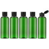 Picture of LISAPACK 3.4Oz Travel Bottles with Flip Cap (5 Pcs) Empty Dispenser Container for Travel Size Cosmetics (100ml, Green)