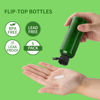 Picture of LISAPACK 3.4Oz Travel Bottles with Flip Cap (5 Pcs) Empty Dispenser Container for Travel Size Cosmetics (100ml, Green)