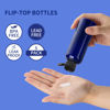 Picture of Lisapack 3.4Oz Travel Bottles with Flip Cap (5 Pcs) Empty Dispenser Container for Travel Size Cosmetics (100ml, Blue)