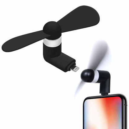 Picture of Cellet Mini Cooling Fan Powered by Apple Phone Charging Port Compatible to iPad Pro Air Mini iPhones 14 Pro Max Plus 13 12 11 XS XR X 8 7 6 5 iPod mini SE
