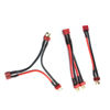 Picture of skrnrhrery T-Plug Parallel Serial Connector Series, T-Plug Extension Cable with 14awg 10cm Silicone Cord 1 Female to 2 Male Connectors for Rc Lithium Battery Connection T+Plug+ Connectors (3 Pieces)