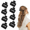 Picture of Medium Claw Hair Clips for Women Girls, 2" Matte Rectangle Small Hair Claw Clips for Thin/Medium Thick Hair, Hair Jaw Clips Nonslip Clips (8pcs Black)