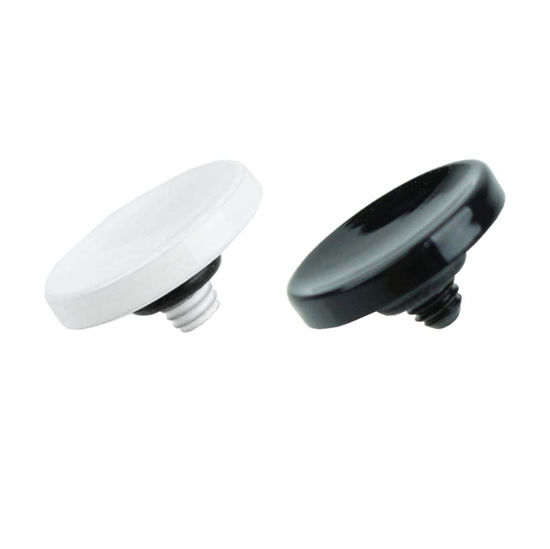 Picture of Foto&Tech Soft Shutter Release Button Compatible with Fuji X-T20 X-T10 X-T3 X-T2 X-PRO2 X-PRO1 X100F X100T X100S X30 X-E2S Sony RX1RII RX10 IV III II Lecia M10 M9 Nikon Df F3 (2 Pieces, BK+WT)