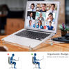 Picture of QUPIVA Acrylic Laptop Stand for Desk, Clear Ventilated Computer Stand Holder for Desk, Ergonomic Acrylic Sturdy Laptop Riser Compatible with MacBook Air Pro Dell XPS HP Lenovo Thinkpad ASUS 9-16 Inch