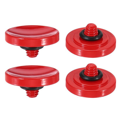 Picture of PATIKIL Camera Shutter Button, 4 Pack Soft Shutter Release Button Pure Copper Camera Button Concave Suitable for DSLR/SLR Camera, Red