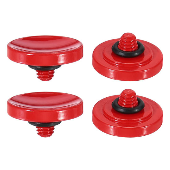 Picture of PATIKIL Camera Shutter Button, 4 Pack Soft Shutter Release Button Pure Copper Camera Button Concave Suitable for DSLR/SLR Camera, Red