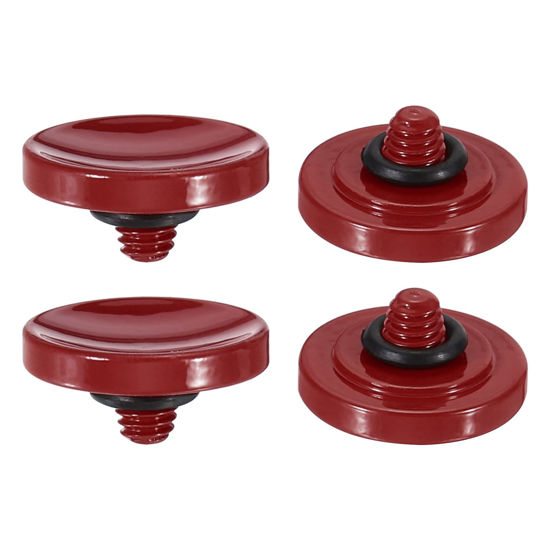 Picture of PATIKIL Camera Shutter Button, 4 Pack Soft Shutter Release Button Pure Copper Camera Button Concave Suitable for DSLR/SLR Camera, Dark Red