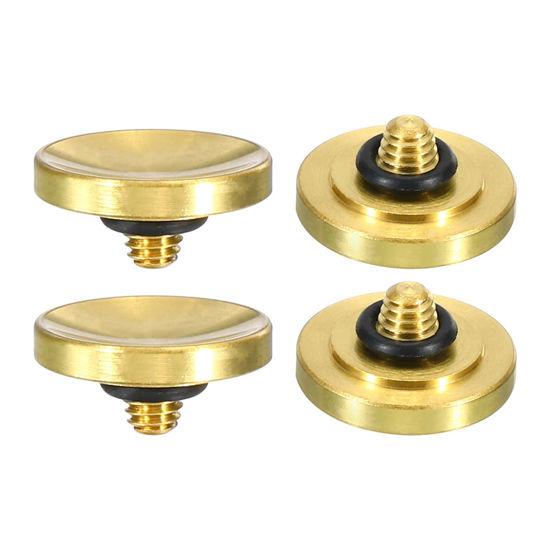 Picture of PATIKIL Camera Shutter Button, 4 Pack Soft Shutter Release Button Pure Copper Camera Button Concave Suitable for DSLR/SLR Camera, Golden