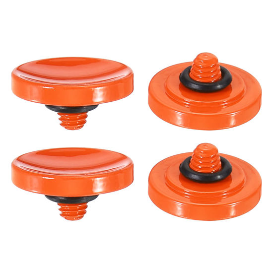 Picture of PATIKIL Camera Shutter Button, 4 Pack Soft Shutter Release Button Pure Copper Camera Button Concave Suitable for DSLR/SLR Camera, Orange