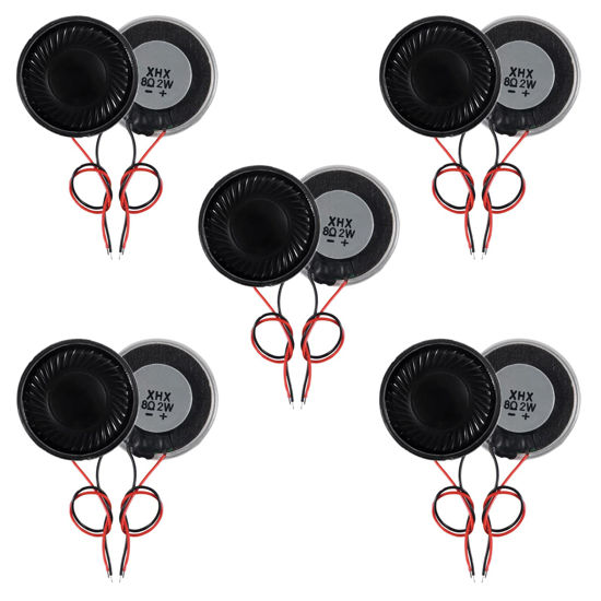 Picture of AITIAO 10Pcs Mini Loudspeaker Metal Shell Round Internal Magnet Speaker 2W 8 Ohm for Mini Speakers DVD Evd Mini Multimedia Speakers
