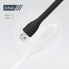 Picture of FINENIC USB LED Light Lamp for Power Bank, Portable Eye Care Mini Night Light with Flexible Arm, USB Gooseneck Reading Lamps Book Light,Compatible for Desktop, Notebook Laptop (10-White)