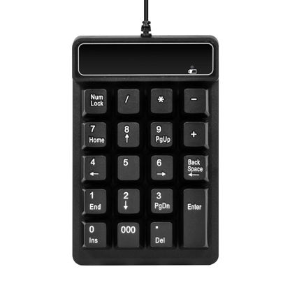 Picture of USB Number Pad, Kadaon 19 Keys Waterproof Silent Numeric Keypad with Mini USB Cable, for Laptop/Notebook, Compatible with Windows System