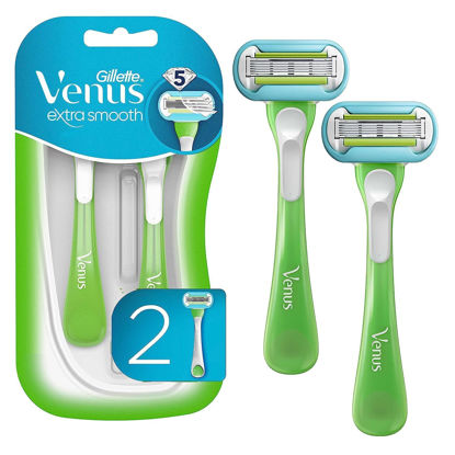 Picture of Gillette Venus Extra Smooth Green Disposable Women's Razors - 2 Count
