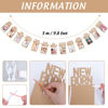 Picture of Whaline 1st Birthday Baby Photo Banner for Newborn to 12 Months, Monthly Milestone Photograph Bunting Garland, First Birthday Celebration Decoration (Kraft)
