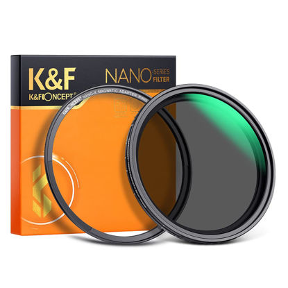 Picture of K&F Concept 82mm Magnetic Variable ND Lens Filter ND2-ND32 (1-5 Stops) + Magnetic Basic Ring Kit, Adjustable Neutral Density Filter with 28 Multi-Layer Coatings Waterproof (Nano-X Series)