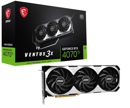 Picture of MSI Gaming GeForce RTX 4070 Ti 12GB GDRR6X 192-Bit HDMI/DP Nvlink TORX Fan 4.0 Ada Lovelace Architecture Graphics Card (RTX 4070 Ti Ventus 3X 12G OC)