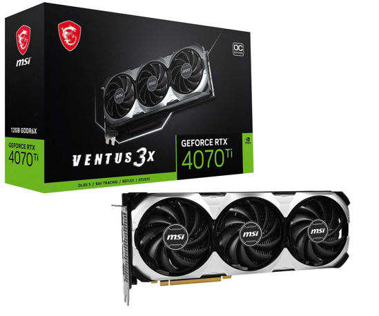 Picture of MSI Gaming GeForce RTX 4070 Ti 12GB GDRR6X 192-Bit HDMI/DP Nvlink TORX Fan 4.0 Ada Lovelace Architecture Graphics Card (RTX 4070 Ti Ventus 3X 12G OC)