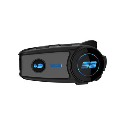 Picture of SCSETC Motorcycle Helmet Bluetooth Headset S8 Motorcycle Bluetooth Headset 1000m 2 Riders Intercom, Communication System Headset Universal Wireless Interphone (Waterproof/Handsfree/Stereo Music/GPS)